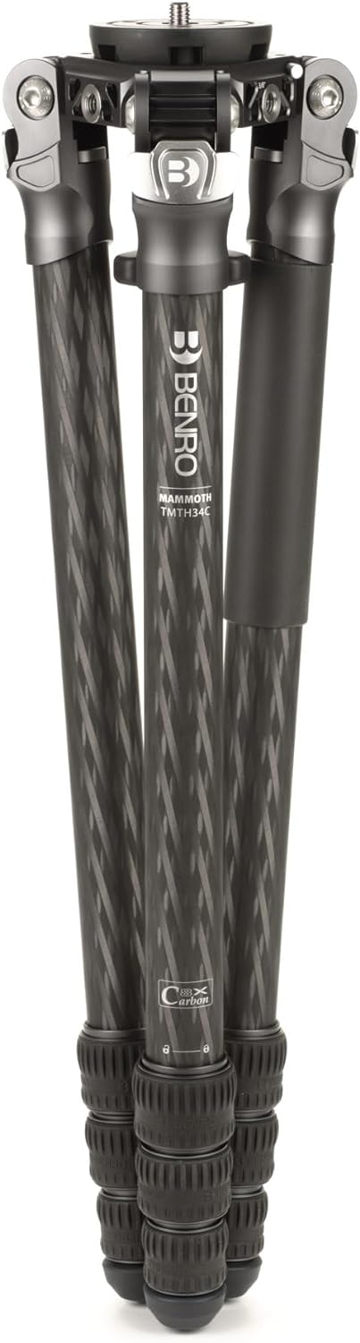 Benro Mammoth TMTH34C Carbon Fiber 3 Series 4 Section Tripod 39 Lb Load