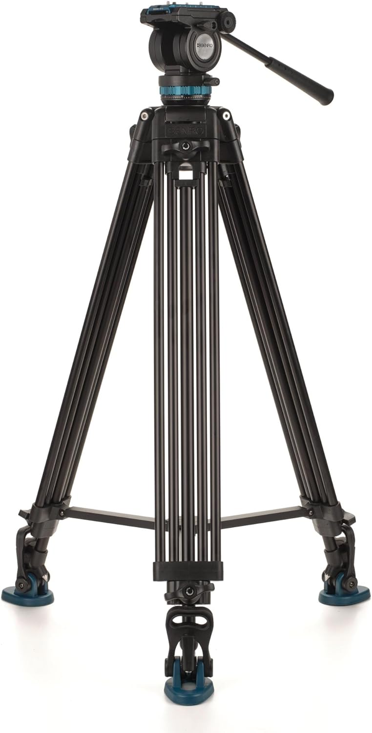 Benro Video Tripod with Head 15lb Payload Continuous Pan Drag (KH26PC)
