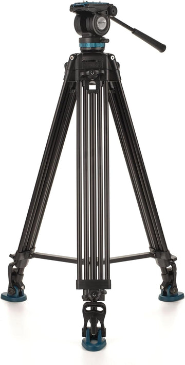 Benro Video Tripod with Head 15lb Payload Continuous Pan Drag (KH26PC)