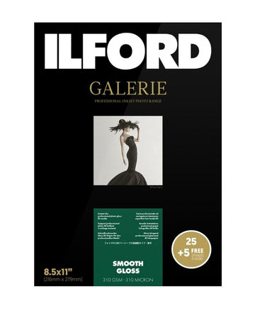 ILFORD 2002872 8.5 x 11" Smooth Gloss 30 Pack