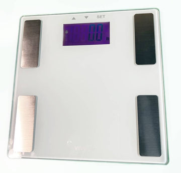 Vivitar Bathroom Smart Body Scale Weight Analysis Giant LCD Wireless PS-V163-WHT