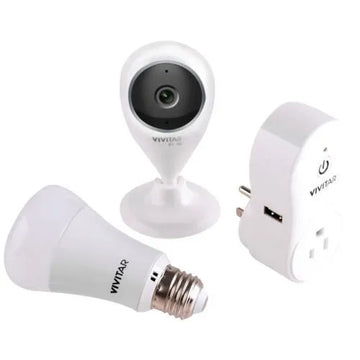 Vivitar Deluxe Wi-Fi Home Automation Starter Kit Camera, Bulb & Plug IPC560