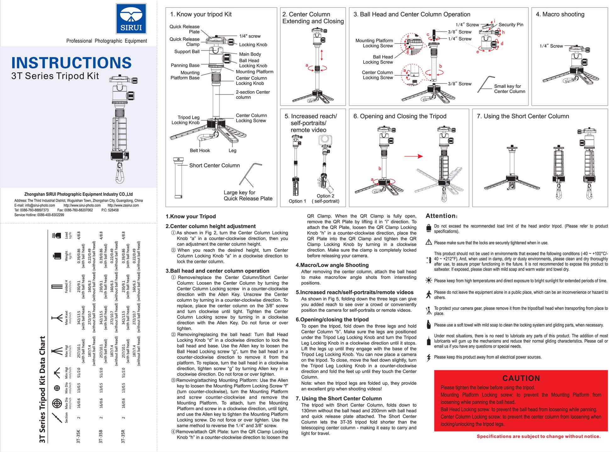 Sirui 3T-35K Tripods & Monopods Product Image