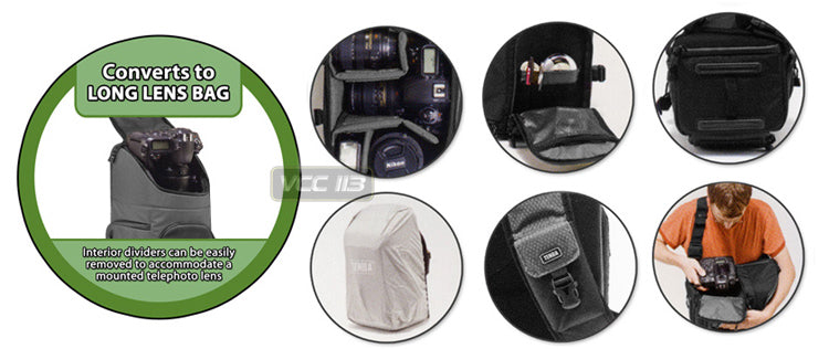 Tenba 632-632 Shootout Sling Medium Bag Silver/Black