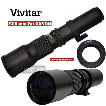 VIVITAR LENS 500MM PRESET F8.0 BLACK HD V-500-PRE  nbnb